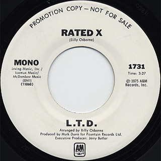 L.T.D. / Rated X c/w (Mono) back