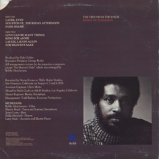 Bobby Hutcherson / The View From The Inside back