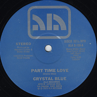 Crystal Blue / Part Time Love c/w (Short Ver.) back