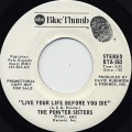 Pointer Sisters / Live Your Life Before You Die c/w (Mono)