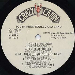 South Funk Boulevard Band / S.T. label