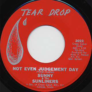 Sunny & The Sunliners / Rags To Riches c/w Not Even Judgement Day back