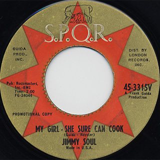 Jimmy Soul / My Girl She Sure Can Cook c/w A Woman Is Smarter In Every〜 back