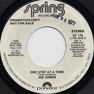 Joe Simon / One Step At A Time (Stereo) back