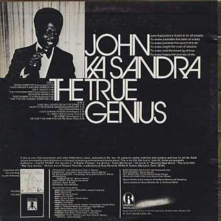 John Kasandra / The True Genius back