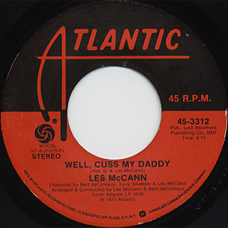 Les McCann / Us c/w Well, Cuss My Daddy front
