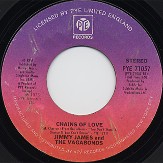 Jimmy James and The Vagabonds / I Am Somebody c/w Chains Of Love back