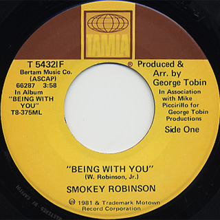Smokey Robinson / Being With You c/w What's In Your Life For Me front