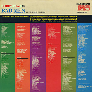 Bobby Shad And The Bad Men / A 65-Piece Rock Workshop back