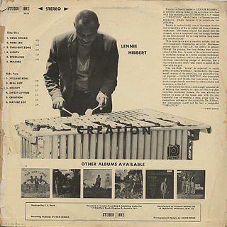 Lennie Hibbert / Creation (LP), Studio 1 | 中古レコード通販