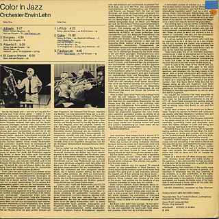 Orchester Erwin Lehn / Color In Jazz back