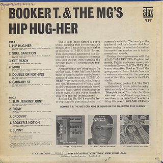 Booker T And The MG's / Hip Hug-Her back