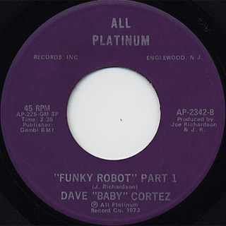 Dave Baby Cortez / Funky Robot (Part 1) c/w Unaddressed Letter