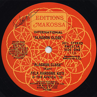 Fela Ransome Kuti & Africa 70 / Alagbon Close label
