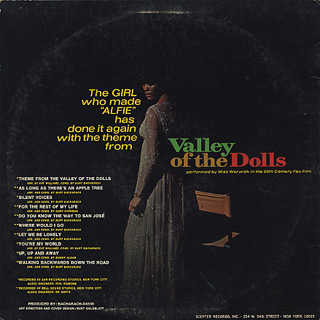Dionne Warwick / In Valley Of The Dolls back