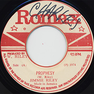 Jimmy Riley / Prophesy c/w Techniques All Star / The Anvil front