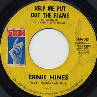 Ernie Hines / A Better World c/w Help Me Put Out The Flame