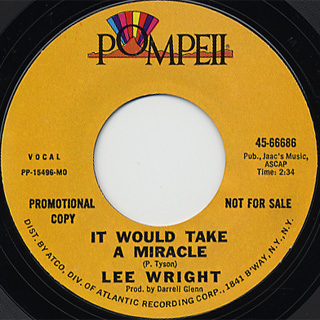 Lee Wright / That's What You Get For What You Got c/w It Would Take A ~ back