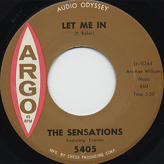 Sensations / Let Me In c/w Oh Yes I'll Be True front