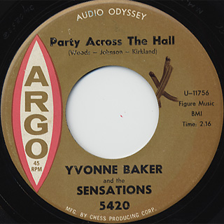 Yvonne Baker and Sensations / No Changes c/w Party Across The Hall front