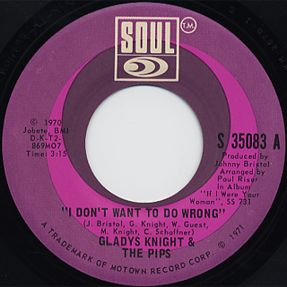 gladys knight and the pips i don t want to do wrong c w is there a