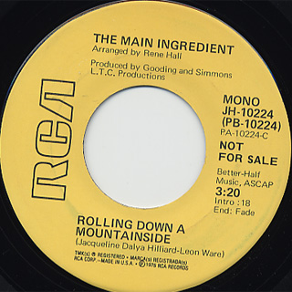 Main Ingredient / Rolling Down A Mountainside back