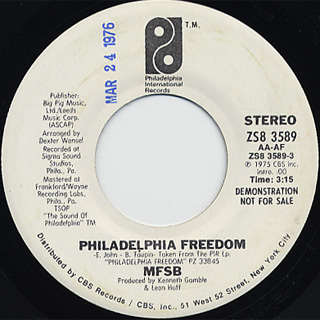 MFSB / Philadelphia Freedom front