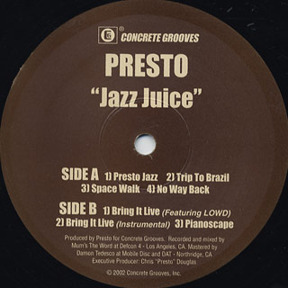 Presto / Jazz Juice front
