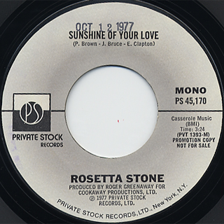 Rosetta Stone / Sunshine Of Your Love back