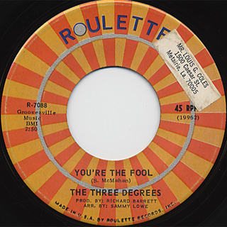 Three Degrees / I Do Take You c/w You're The Fool back