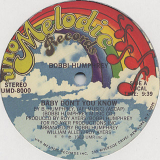 洋楽 Bobbi Humphrey - Baby Don't You Know Bobbi Humphrey – Baby Don't You Know – Vinyl (12