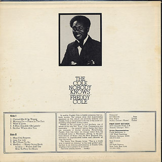 Freddy Cole / The Cole Nobody Knows back