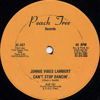 Johnnie Vibes Lambert / Can't Stop Dancin' back