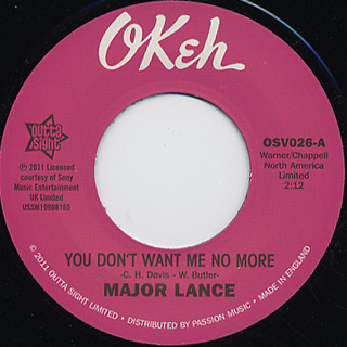 Major Lance / You Don't Want Me No More c/w Don't Fight It front