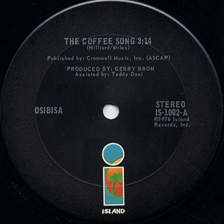 Osibisa / The Coffee Song back