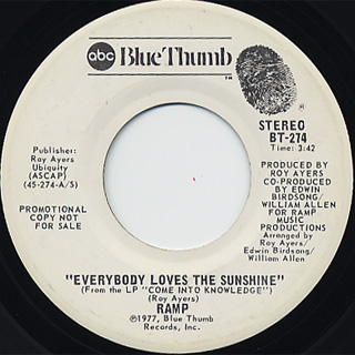 Roy Ayers Ramp 7inchレコード Roy Ayers Ramp 7inchレコード