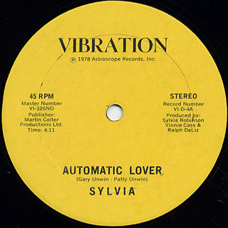 Sylvia / Automatic Lover front