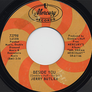 Jerry Butler / Never Give You Up c/w Beside You back