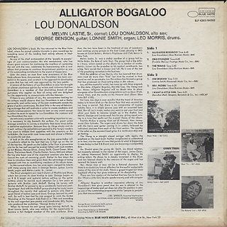 Lou Donaldson / Alligator Bogaloo back