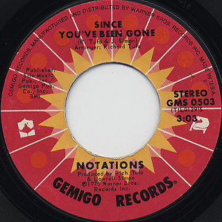 Notations / It's Alright c/w Since You've Been Gone back