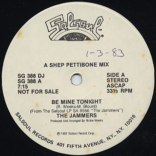 Jammers / Be Mine Tonight Jammers / Be Mine Tonight