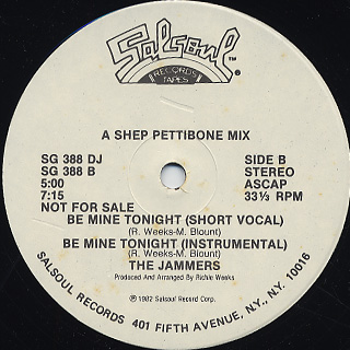 Jammers / Be Mine Tonight back Jammers / Be Mine Tonight back