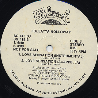 Loletta Holloway / Love Sensation back