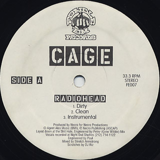 Cage / Radiohead c/w Agent Orange front