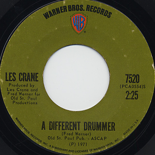 Les Crane / Desiderata c/w A Different Drummer back