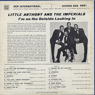 Little Anthony and The Imperials / I'm On The Outside(Looking In) back