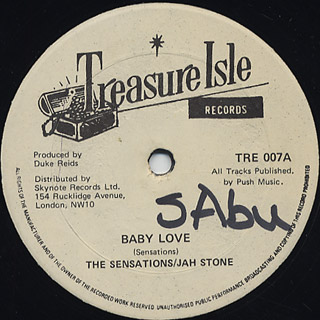 Sensations Jah Stone / Baby Love front