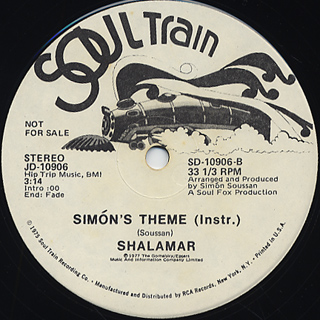 Shalamar / Uptown Festival c/w Simon's Theme back