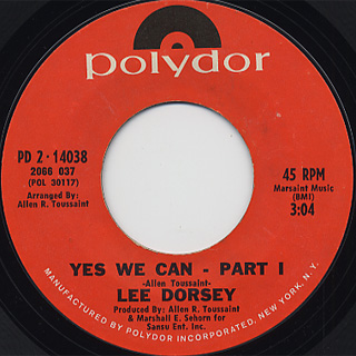 Lee Dorsey / Yes We Can Can front