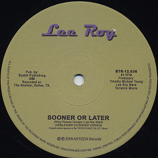 Lee Roy / Sooner Or Later front